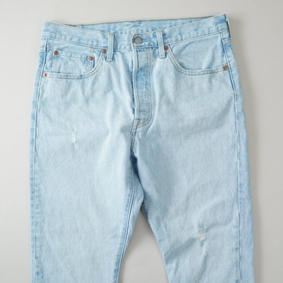Levis 501 Skinny Fit Button Fly Jeans High Rise Light Wash Womens Size 31x28 - Picture 2 of 16